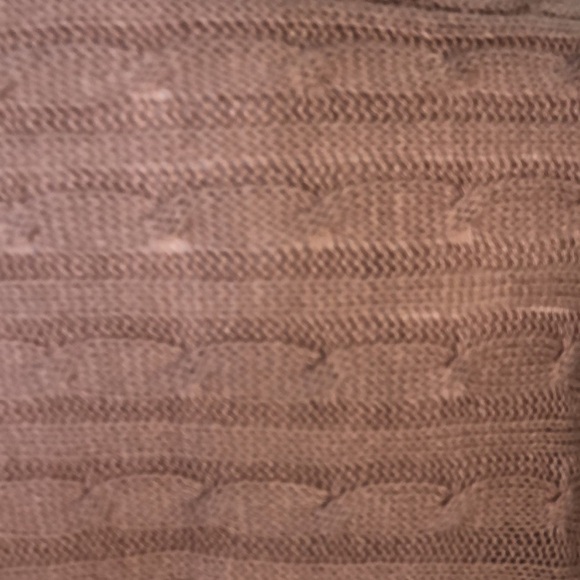 Dusty Mauve Cable Knit Button Details Scarf - Picture 6 of 7